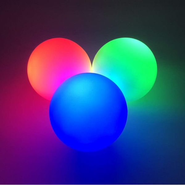 JUGGLE 4 FUN LED Soft Russian Juggling Ball [Pro Jaw LED] Rechargeable, 2.7 inches (68 mm), 3.2 oz (90 g) (Set of 3)