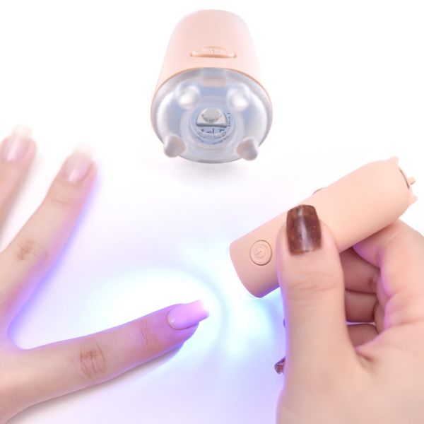 KADS Mini UV Lamps for Gel Nails: Protect Skin Gel LED Nail Lamp Rechargeable USB UV Light Flash Cure Nail Dryer Curing Gel Polishes Nail Glue Stickers Glitter Nail Art (“Cat Ear” Shape)