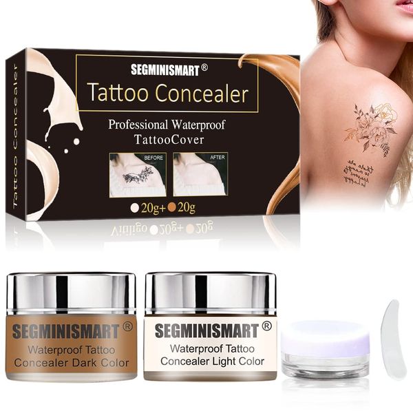 Tattoo Concealer,Tattoo Cover,Scar Concealer,Concealer,Tattoo Entferner,Narben Tattoo Concealer,Professionelle Wasserdichte Tattoos vertuschen Make-up Concealer Tattoo Narbe Muttermale Vitiligo Set