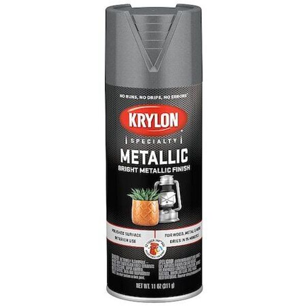 Krylon K01403777 Metallic Spray Paint, Dull Aluminum, Metallic, 11 Oz