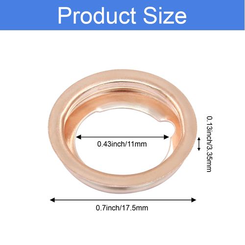 Waziaqoc 100 PCS Oil Drain Plug Gasket Washer Seal, 12mm Aluminum Engine Oil Crush Washers, Drain Plug Gaskets Replacement for 11026-JA00A Cars Truck Vehicle