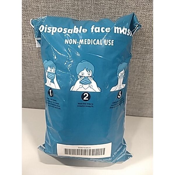 Single Use Disposable Face Covering , Blue