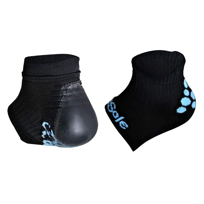 KidSole RX Gel Sports Sock for Kids with Heel Sensitivity from Severs Disease, Plantar Fasciitis (Toddler 11-2, Black)