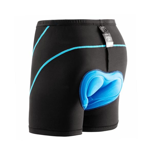 Sportneer Cycling Shorts Mens, Men's 3D Cycle Shorts Cycling Underwear Shorts Anti-Slip Design, Breathable & Adsorbent, Blue