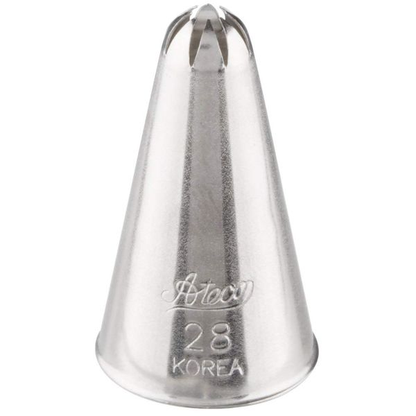 Ateco Decorating Tip 28 - Closed Star Icing Tip - Stainless Steel - Silver