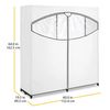 Whitmor Extra-Wide Clothes Closet, 60” with, White Cover