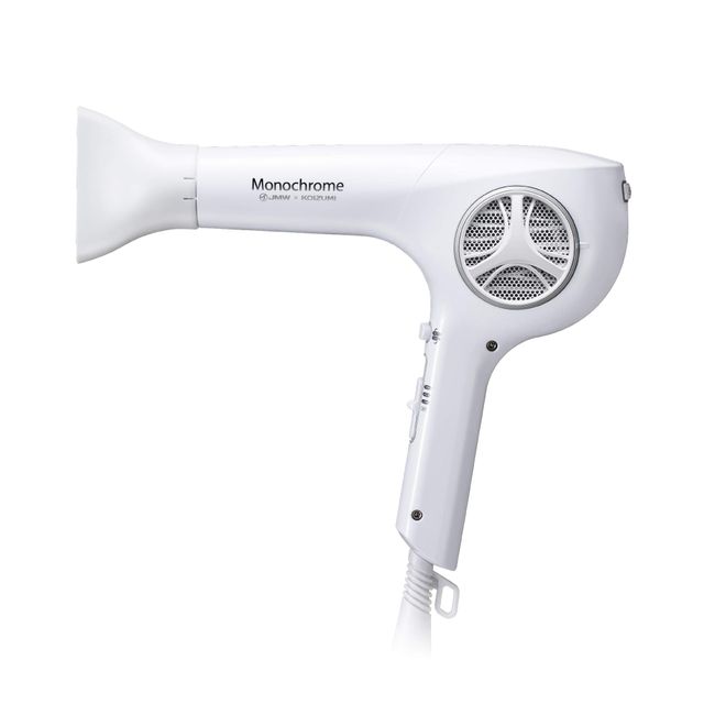 Monochrome KHD-9470/WH Hair Dryer, Scirocco Fan, Professional Specifications, Heavy Duty, BLDC Motor, White