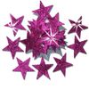 Silver 48 Fabric Glitter 25mm Star Iron-On