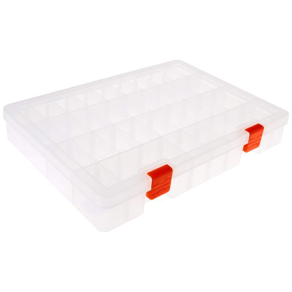 Delock Transparente Leerbox aus Kunststoff mit 36 Fächern