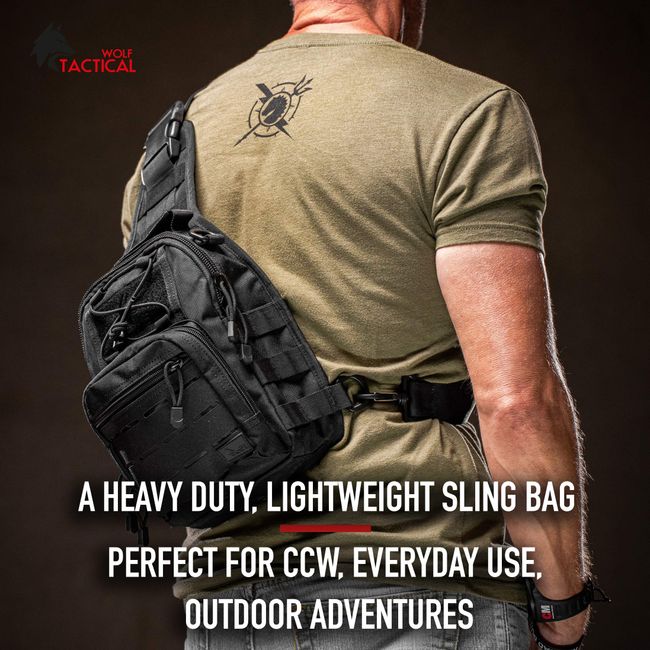 Tactical Shoulder Chest Bag Men's Pistol EDC Bag Crossbody Sling Bag  for Outdoor