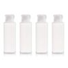 VASANA 4PCS 100ML 3.4oz Clear Plastic Soft Tubes Squeezable and Refillable Travel Bottles Make up Cosmetics Containers for Facial Cleanser Lotion Emulsion Shampoo Conditioner Shower Toiletries
