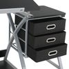 Adjustable Drawing Desk Drafting Table MDF Top Art Craft with Drawers and Stool