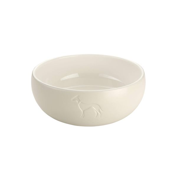 Hunter Ceramic Bowl for Dogs and Cats, 550 ml, White