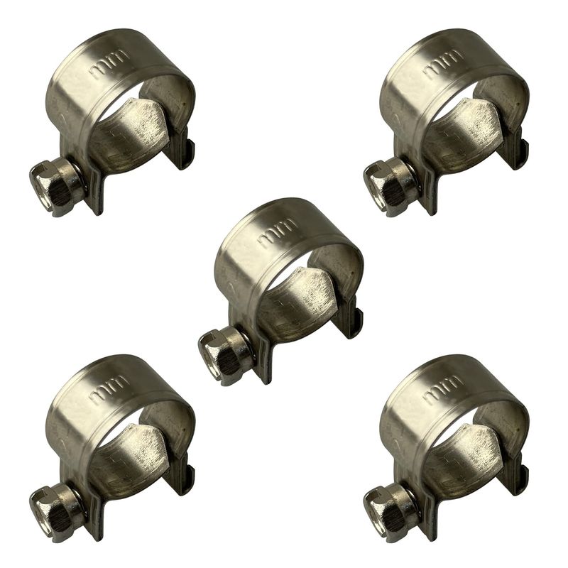 10 Colliers De Serrage Inox Mini Pour Tuyau Essence - Équivalent Jubilee, Fermeture Phillips