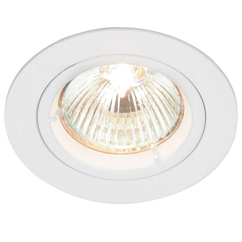 Fixed Round Recess Ceiling Down Light – Gloss White – 80mm Flush ...
