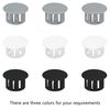 160 PCS Plastic Hole Plug Set - Snap-In Locking Caps in Assorted Sizes (White)