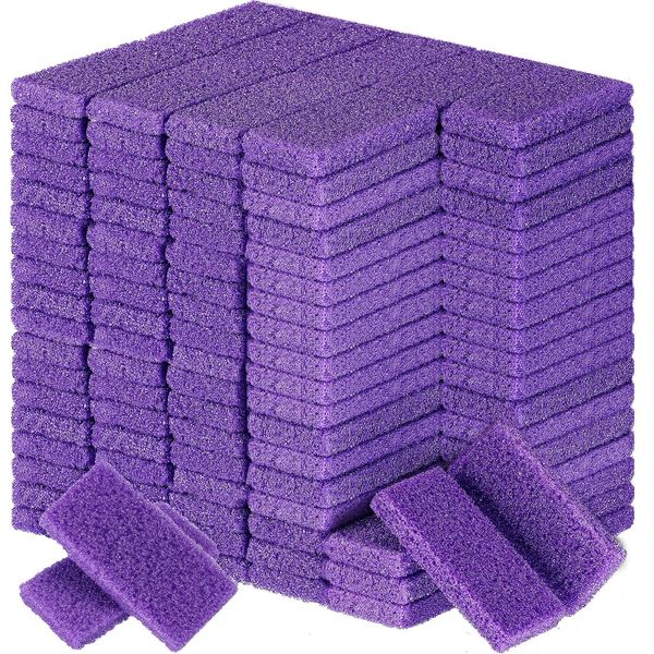 200 Pcs Disposable Foot Pumice Stone Bulk for Feet Pumice Stone Foot Scrubber Dead Skin Pedicure Scrubber Exfoliator Sponge for Feet Callus Remover Bath, Spa, 3.54 x 1.77 x 0.47 Inch(Purple, Purple)