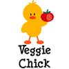 CafePress Veggie Chick 4" Round MDF Wood Ornament