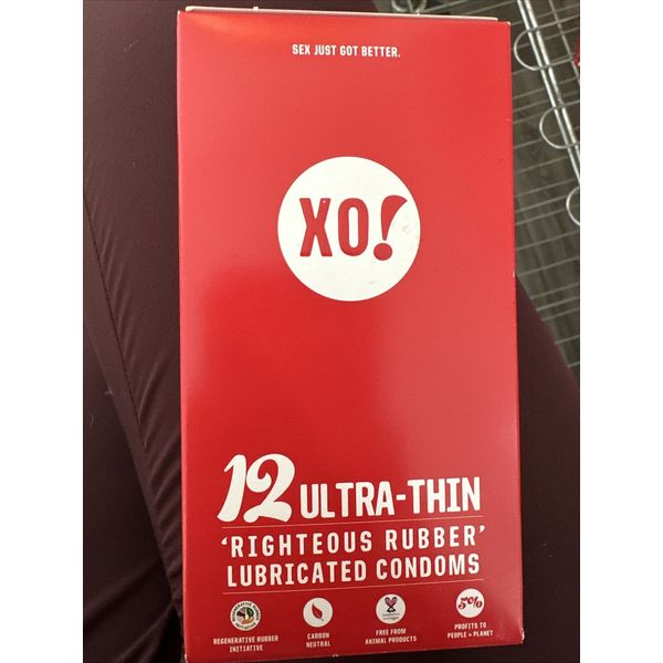 XO! Ultra-Thin, Righteous Rubber Lubricated Condoms, Unscented, 24 Condoms