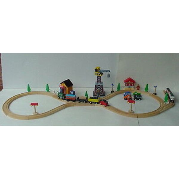 Imaginarium Thomas Brio Wooden Railway Train Track Set Magnetic Crane HUGE LOT