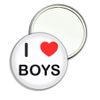 I Love Boys - 77mm Round Compact Mirror