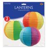 Beistle Rainbow Paper Lanterns