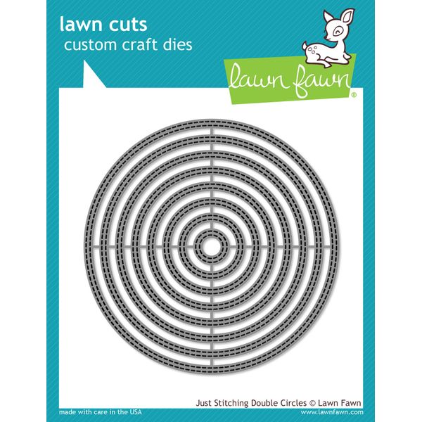 Lawn Cuts Custom Craft Die-Just Stitching Double Circles
