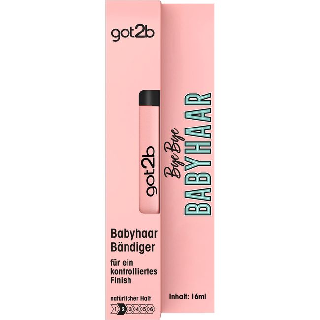 got2b Haar Mascara-Bürste Bye Bye Babyhaar (16 ml), Bürste zum Babyhaare Fixieren verleiht ein glänzendes Finish, federleicht und nicht fettend, auch für unterwegs