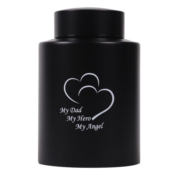 Medium Keepsake Urns for Human Ashes - Black, My Dad