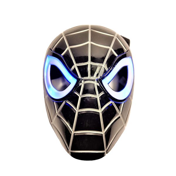 Premium Black Spiderman Mask/Venom Mask with LED Eyes that Light Up! (Batteries Included)