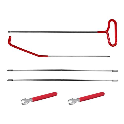 DXNQ Car Long Reach Tool, 67" Multi-Function Automotive Emergency Tool, Portable Long Pin Puller Hook Kit with Adjustable Length for Vehicles, Car Repair Tool Kit Accessories (Red)