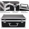 Tattoo Kit Box Case,Tattoo Case Organizer 12.6" x 9.5" x 5.1" W/Lock Tattoo Machine Carrying Case,Aluminum Alloy with Sponge for Tattoo Machine Case (black)