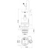 PlumbEZ Universal Touchless Dual Flush Valve with Sensor Button, Adjustable Automatic Toilet Flush System Replacement, Efficient Toilet Flush Valve, Reliable Push Button Toilet Flush