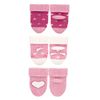 Sterntaler Baby Girls' Socks, Pack of 3, Squirrel Socks, Pink, 18, pink