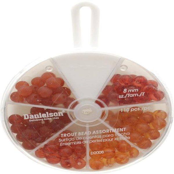 Danielson Assortment Egg Bead, 8mm, Red/Orange, Multi, One Size