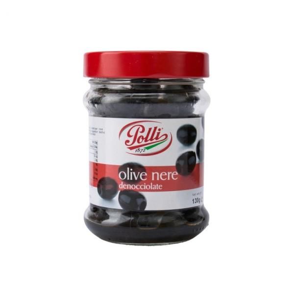 Polly Nere Seedless Black Olives 130g