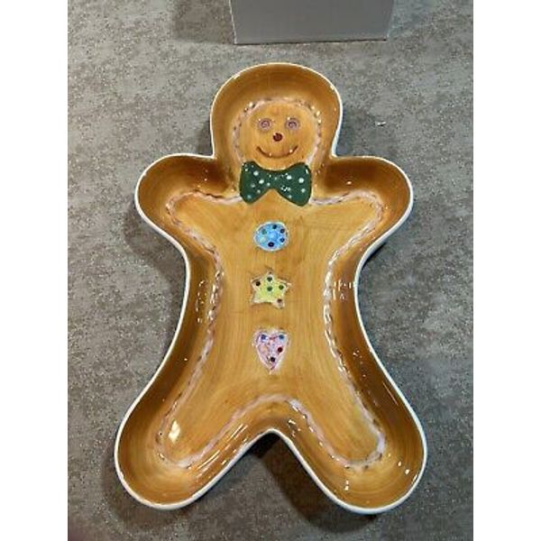 Vintage Home Interior Gingerbread Man Serving Tray 2014, Very Cute