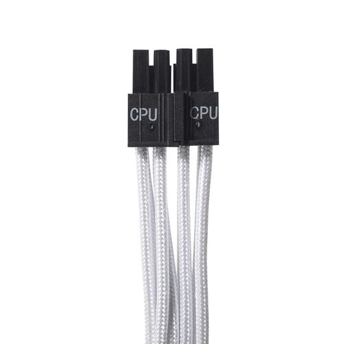 Certusfun CPU Cable for Seasonic, 27'' Male to Male PSU 8 Pin to 4+4 Pin CPU Power Cable for ASUS Modular Power Supply (16AWG White)