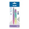 MILAN Blister pack 1 ballpoint pen + 1 mechanical pencil COMPACT Sunset