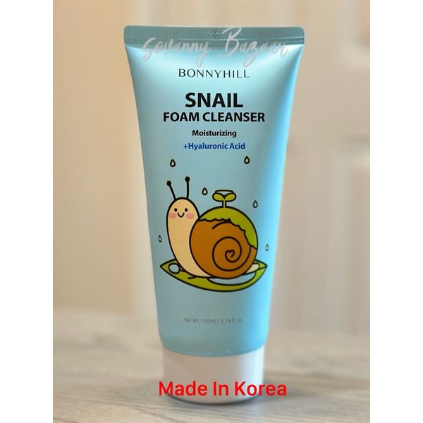 BONNYHILL Snail Foam Cleanser Moisturizing + Hyaluronic Acid 5.74oz - Exp. 3/27
