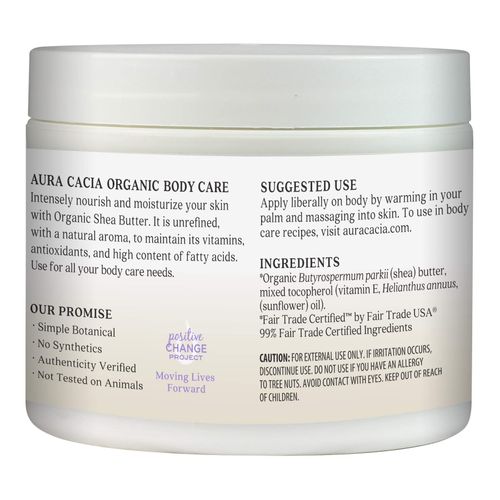 Aura Cacia Organic Shea Butter | Unrefined Body Care | 3.25 oz.