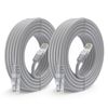 Maximm Cat 6 Ethernet Cable 25 Ft, 100% Pure Copper, Cat6 Cable (2 Pack) LAN Cable, Internet Cable, Patch Cable and Network Cable - UTP (Gray) 25 Feet