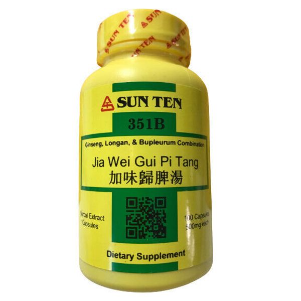 Sun Ten - Ginseng, Longan & Bupleurum Combination Capsules / Jia Wei Gui Pi Tang