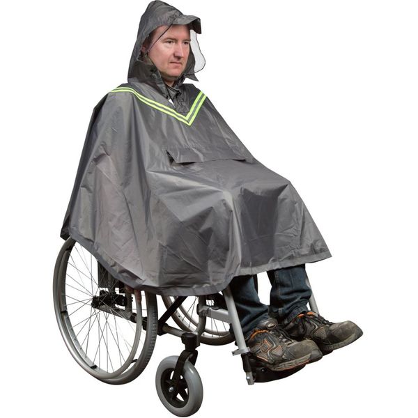Mobilex Wheelchair Poncho Dark Grey