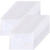 Clear Plastic Wallets A4 Document Folders - 36PCS Plastic Folders A4 Popper Wallets with Label Pocket and Button Snap