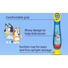 Colgate Bluey Toothbrush for Children with Suction Cup, Kids 2-5 Years Old, Extra Soft (Colors & Characters Very) - Pack of 6