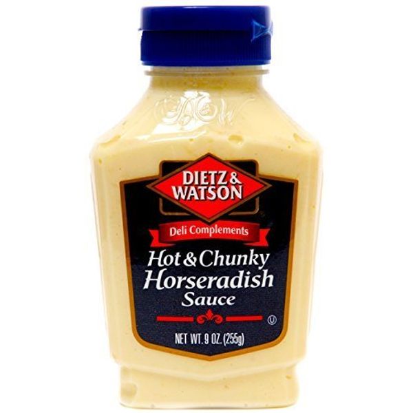 Dietz & Watson, Deli Compliments, Hot & Chunky Horseradish Sauce, 9oz Bottle (Pack of 2)