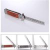 Stainless Steel Comb Compact Portable Automatic Switch Folding Comb Mini Size Coarse Teeth Comb Scalp Comb Hair Comb Men (Color : Green)