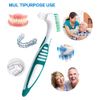 Mckkor Premium Hygiene Denture Cleaning Brush Set, Multi-Layered Bristles & Ergonomic Rubber Handle, for Denture Care(Pack of 2)