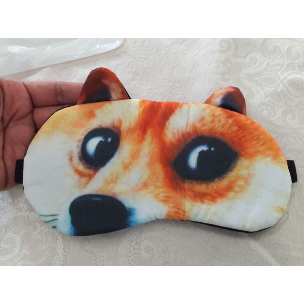 1 Fun Sleep Mask Eye Blindfold Cover Cute Dog CORGI for Kids Women Men NEW